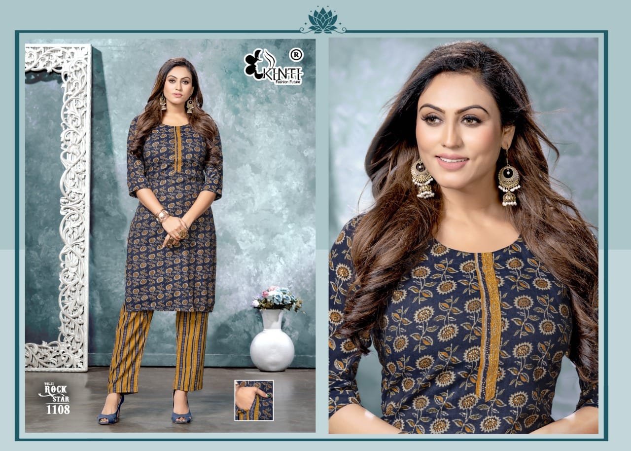 Kinti Rock Star 11 Daily Wear Printed Wholesale Kurti With Bottom Catalog